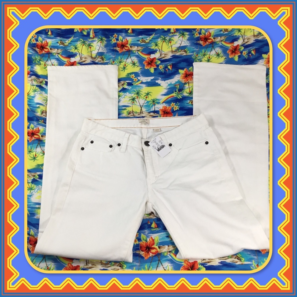 NWT J. CREW WHITE DENIM JEANS 28R